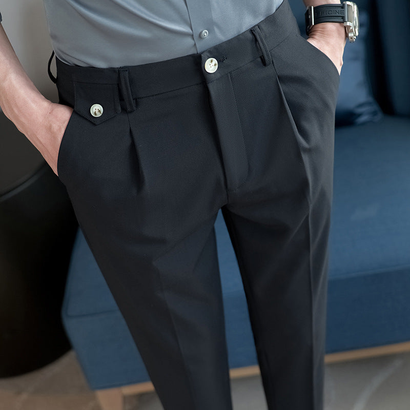 Herren elegante Anzughose mit modernem Schnitt und praktischen Taschen Aliams