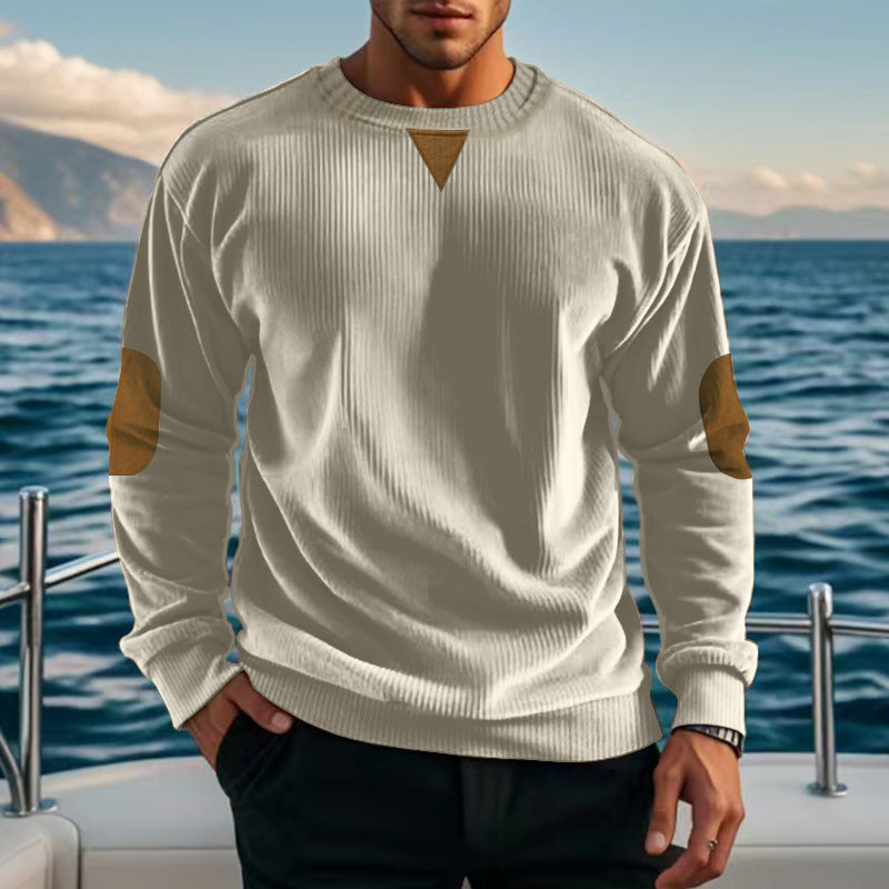 Herren klassischer Rippstrick Pullover Aliams