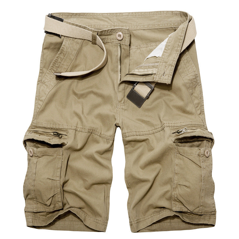 Herren Cargo-Shorts mit multifunktionalen Taschen und verstellbarem Gürtel Aliams