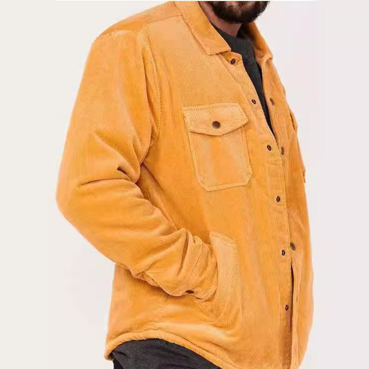 Herren Cordjacke mit praktischen Pattentaschen und weich gefüttertem Innenfutter Aliams