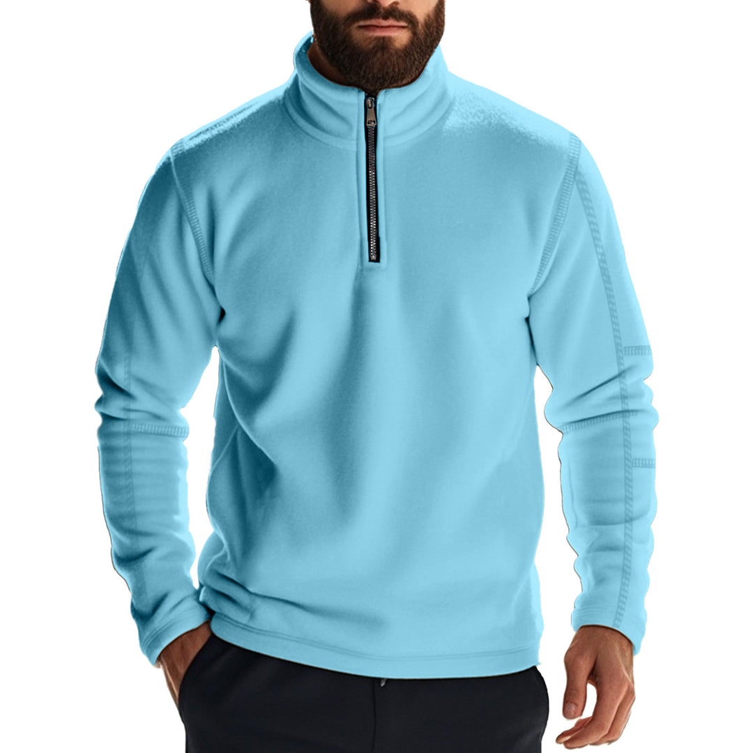 Herren Fleece-Pullover mit halbem Reißverschluss Aliams