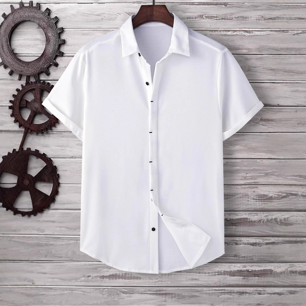 Herren Kurzarmhemd aus atmungsaktivem Material mit modernem Schnitt Aliams