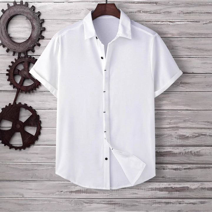 Herren Kurzarmhemd aus atmungsaktivem Material mit modernem Schnitt Aliams