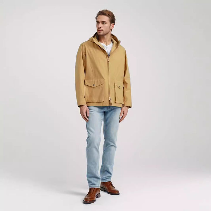 Herren funktionale Übergangsjacke mit abnehmbarer Kapuze Aliams