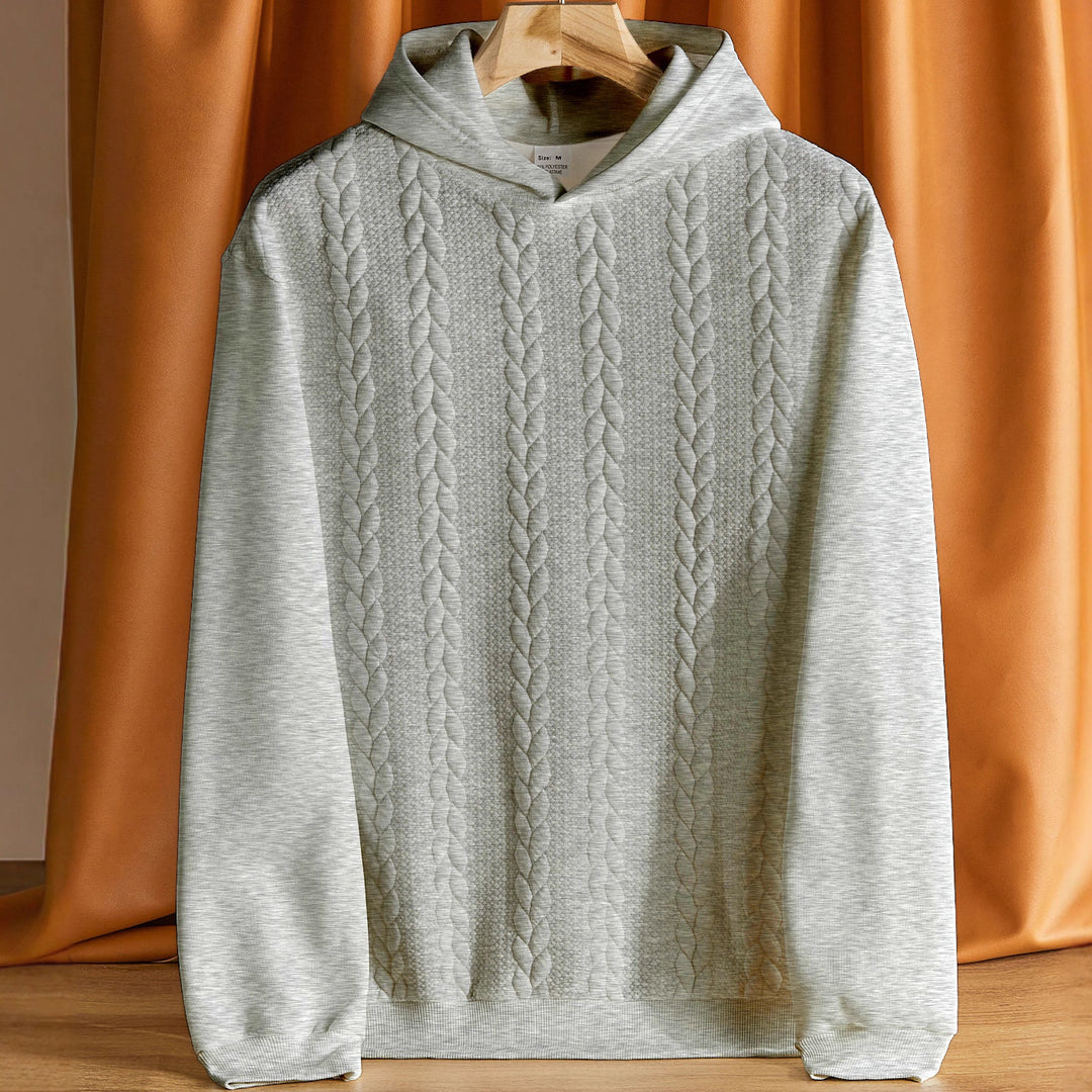 Herren eleganter Kapuzenpullover mit strukturiertem Design Aliams