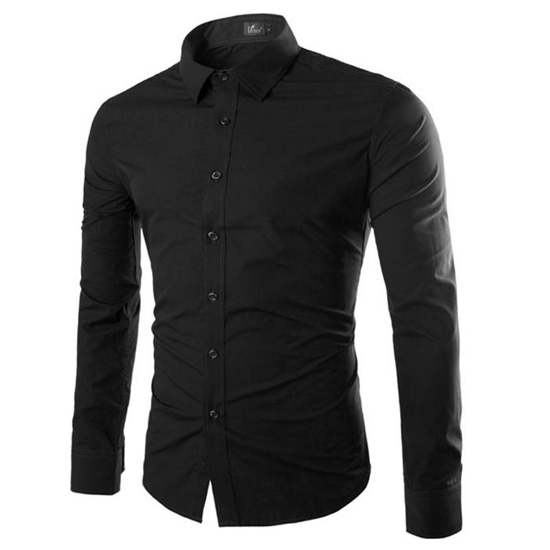 Herren elegante Langarmhemd Aliams