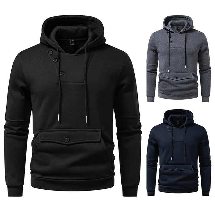 Herren Stylische Kapuzenpullover mit Knopfdetails Aliams