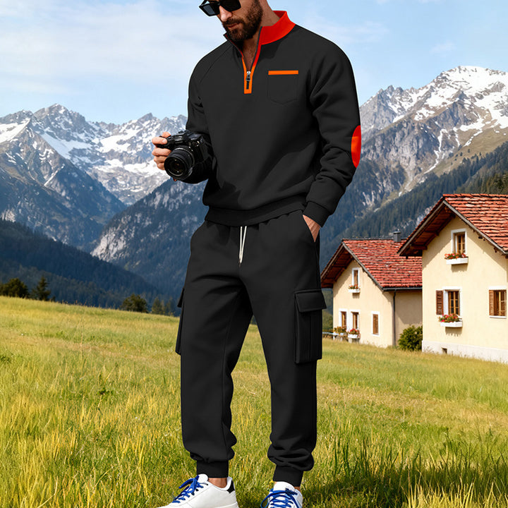 Herren Sportliches Hoodie-Set mit praktischer Taschenlösung Aliams