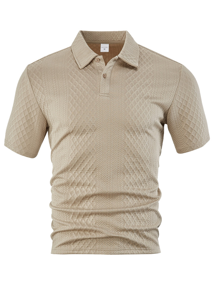 Herren kurzärmeliges Polohemd mit strukturiertem Design Aliams