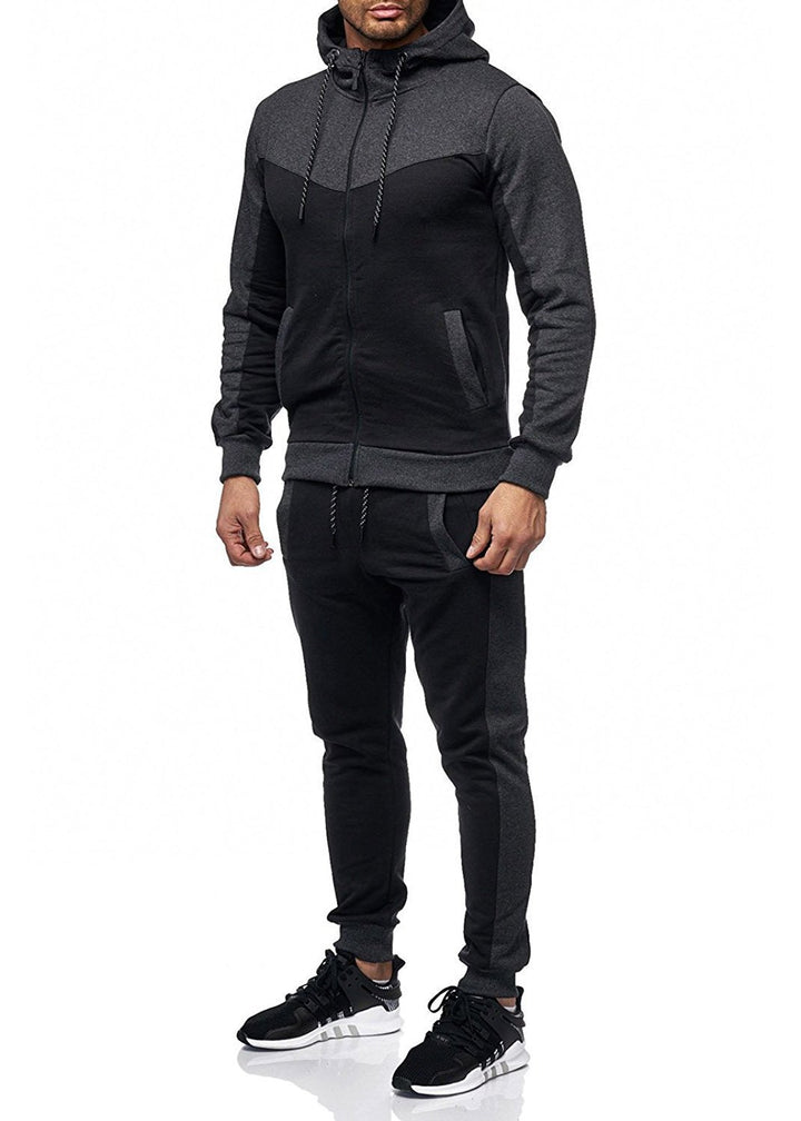 Herren Sportanzug mit Kapuze und seitlichen Taschen Aliams