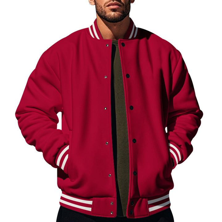 Herren sportliche Collegejacke mit Kontrastdetails Aliams