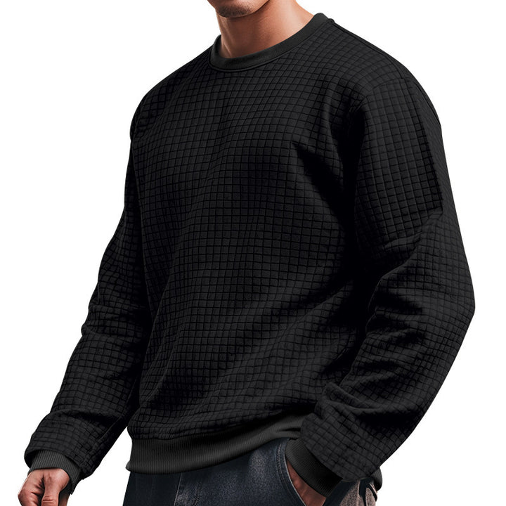 Herren strukturierter Langarmpullover Aliams