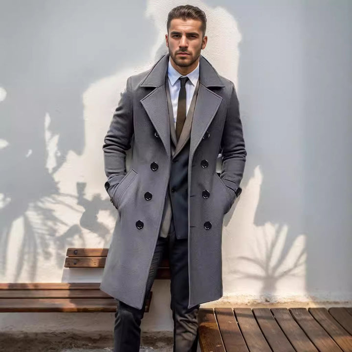 Herren eleganter Wool Trenchcoat Aliams