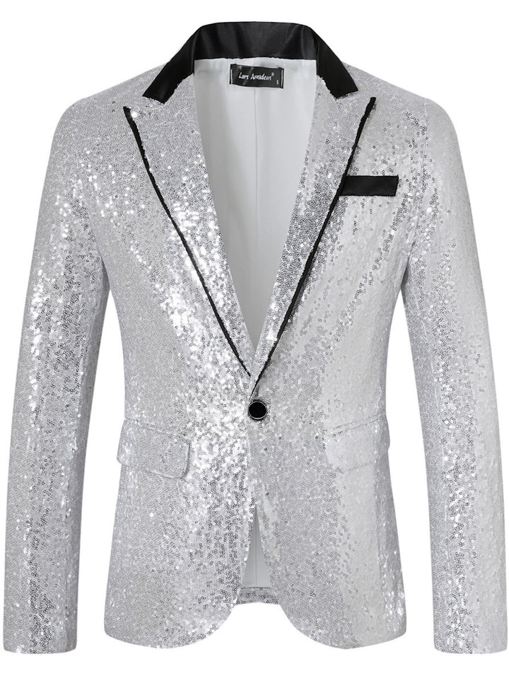 Herren Glamouröser Paillettenblazer Aliams