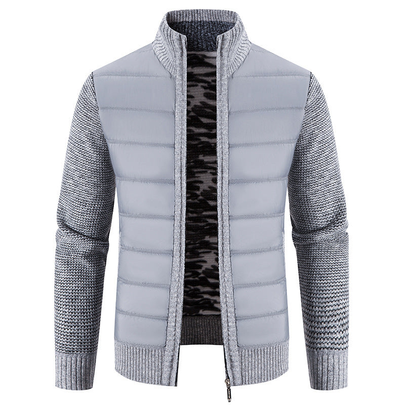 Herren hybride Steppjacke mit modischem Strickdesign Aliams