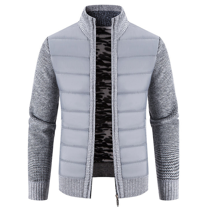 Herren hybride Steppjacke mit modischem Strickdesign Aliams