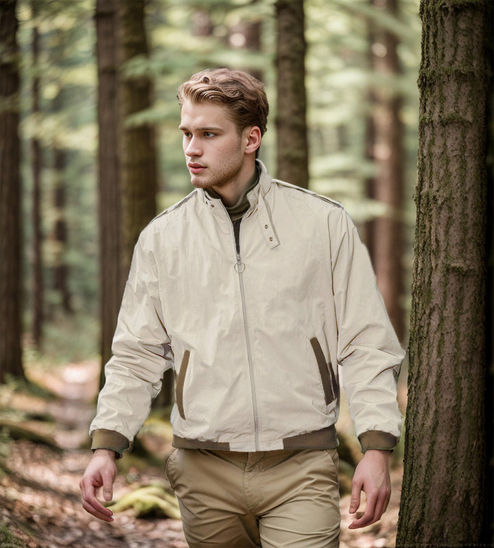 Herren vielseitige Übergangsjacke mit praktischen Taschen und modernem Stehkragen Aliams