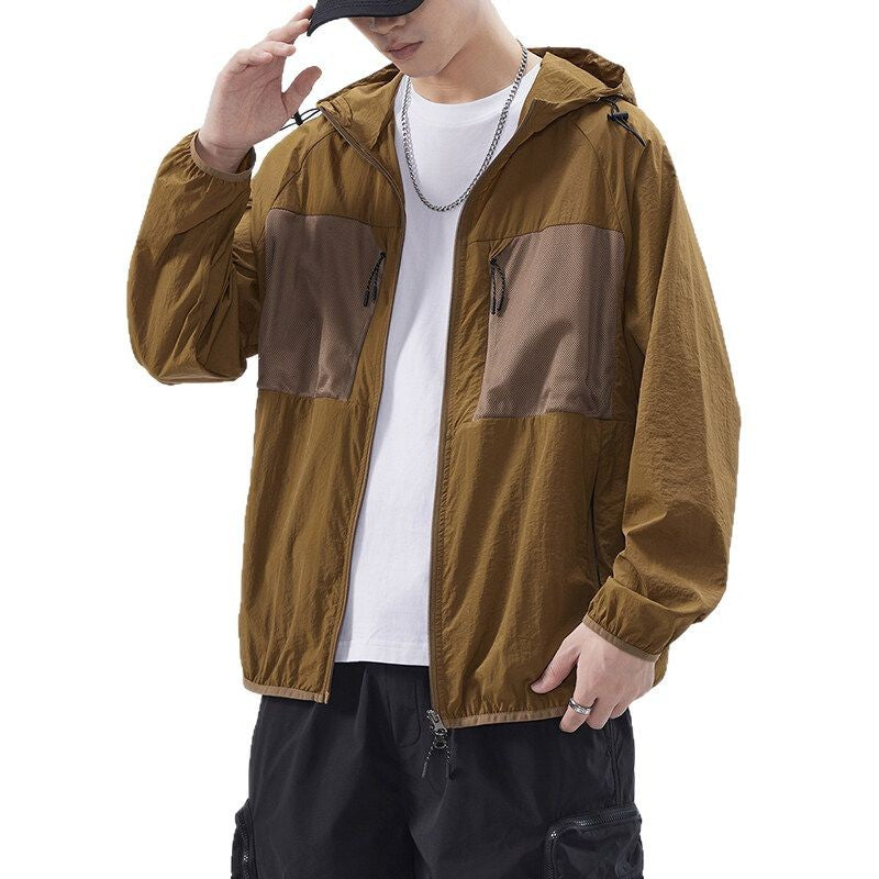 Herren Atmungsaktive Outdoor-Jacke mit Netzdetails Aliams