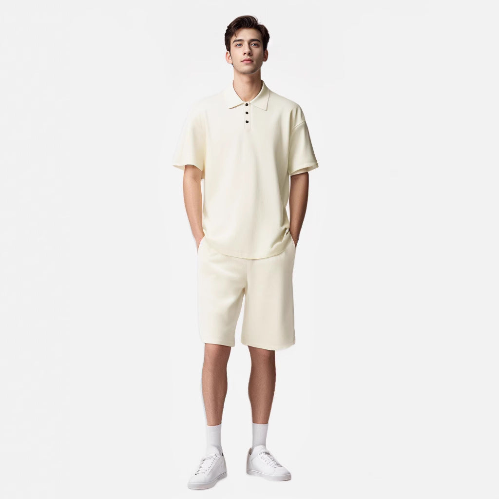 Herren Sportliches Kurzarm-Polo mit passendem Bermuda-Shorts Aliams