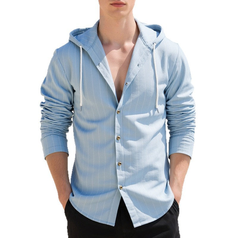 Herren Hoodie mit Knopfleiste und atmungsaktiver Struktur Aliams