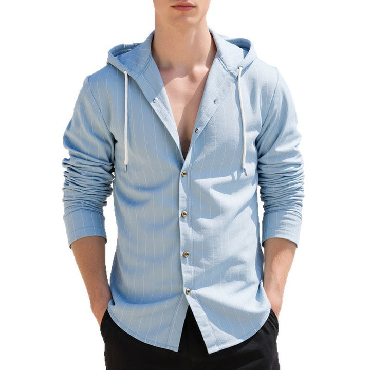 Herren Hoodie mit Knopfleiste und atmungsaktiver Struktur Aliams