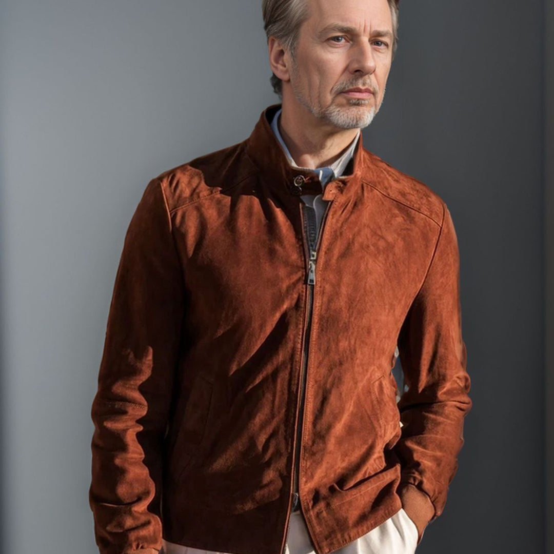 Herren Elegante und lässige Wildlederjacke Aliams