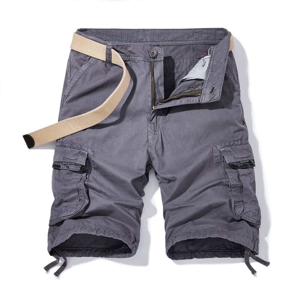 Herren Cargoshorts mit vielseitigen Seitentaschen und verstellbarem Gürtel Aliams