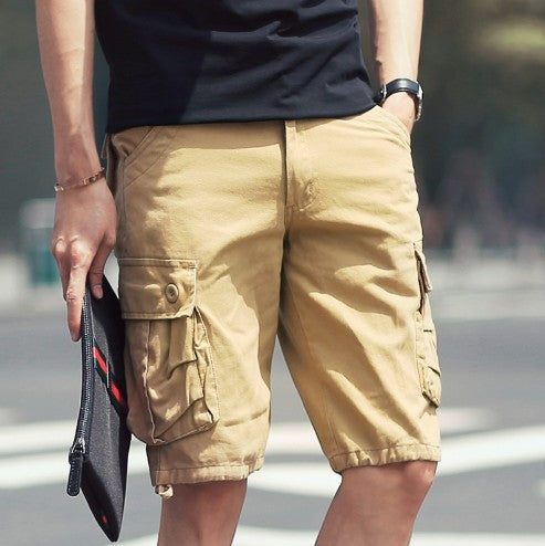 Herren Cargo-Shorts mit vielseitigen Taschen und elastischem Bund Aliams