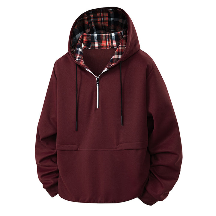 Herren Funktionspullover mit Plüschfutter und halbem Reißverschluss Aliams