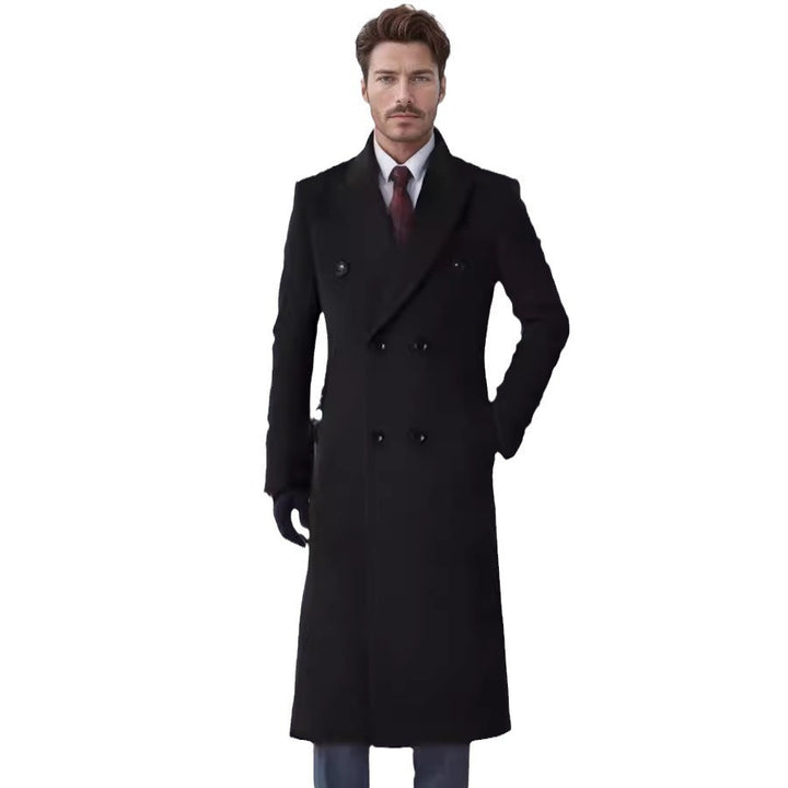 Herren doppelreiher Übermantel mit elegantem Schnitt und praktischen Taschen Aliams