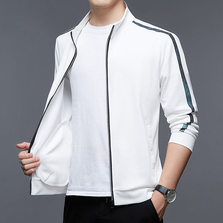 Herren sportliche Jacke mit Stehkragen und atmungsaktiver Funktion Aliams