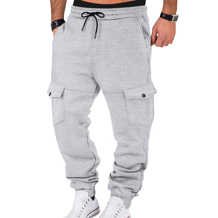 Herren Cargo-Jogginghose mit seitlichen Taschen und elastischem Bund Aliams