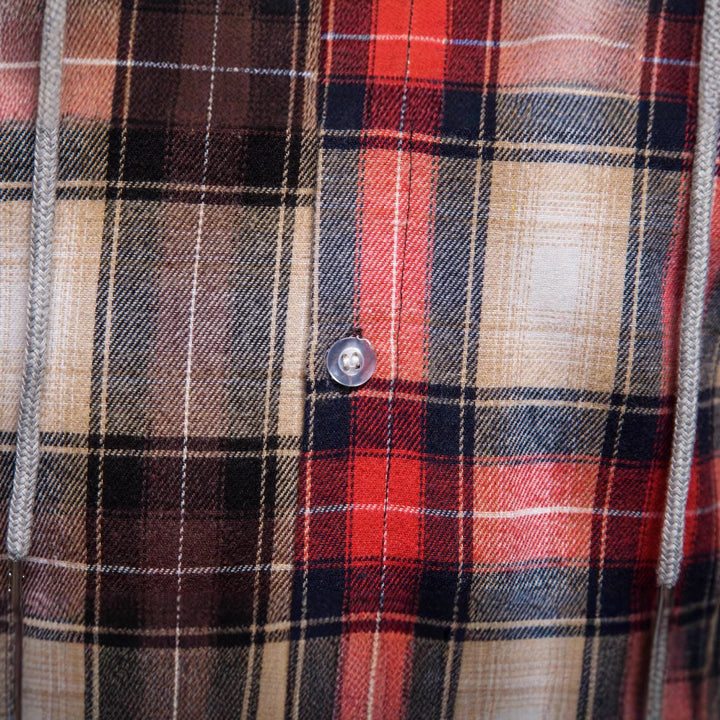 Herren Hemd mit integrierter Kapuze im trendigen Karodesign Aliams