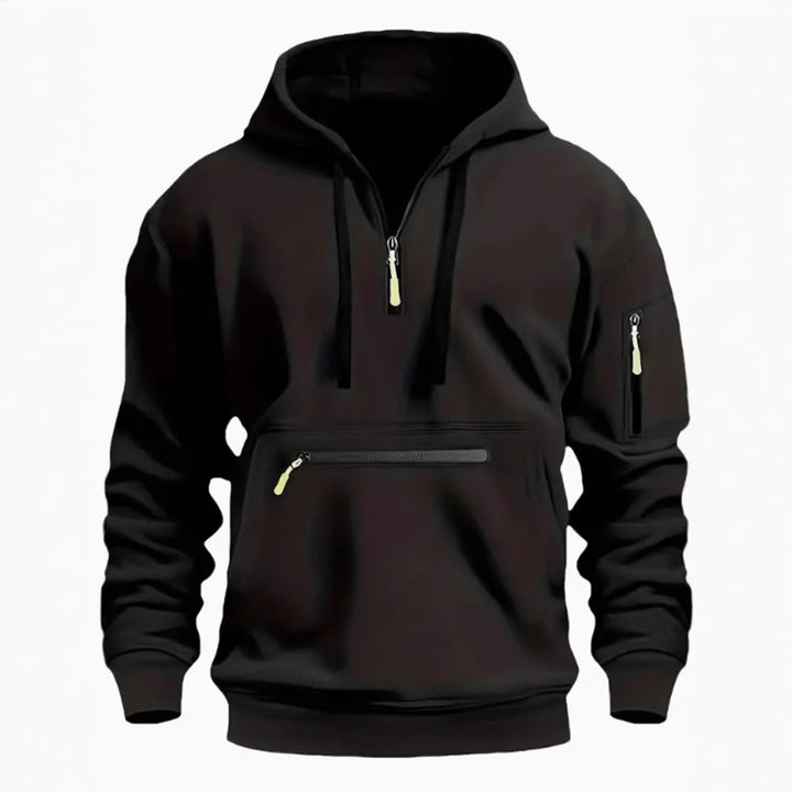 Herren Hoodie mit praktischem Reißverschluss und modernen Design-Elementen Aliams