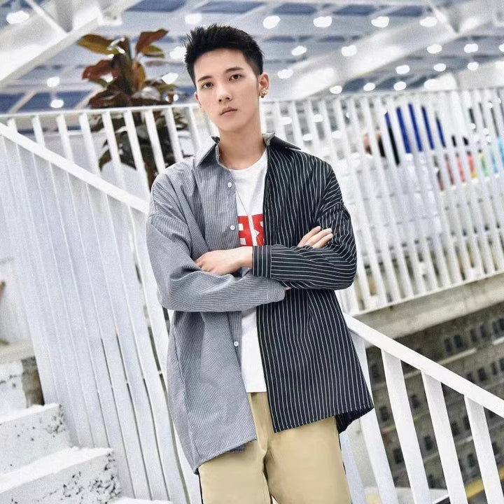 Herren Trendy Hemd mit asymmetrischem Design und urbanem Chic Aliams