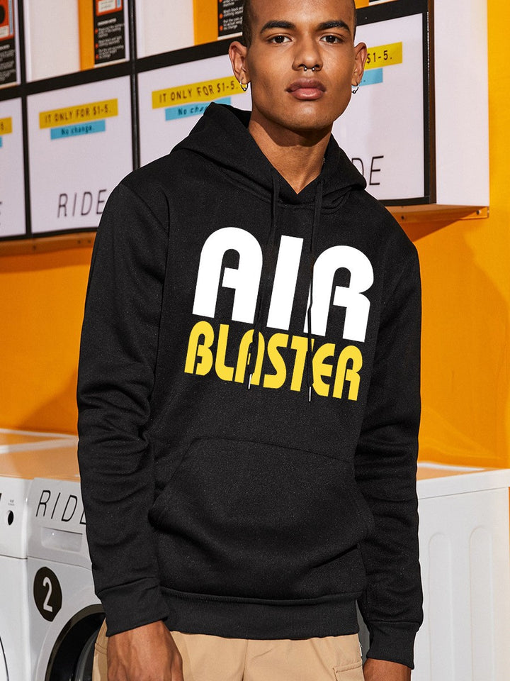 Herren Kapuzenpullover mit auffälligem Schriftzug und bequemer Passform Aliams