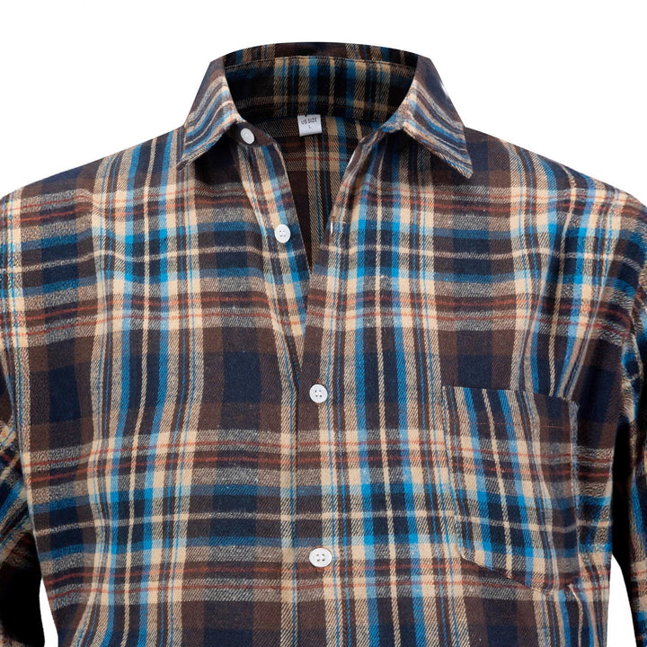 Herren kariertes Flanellhemd Aliams