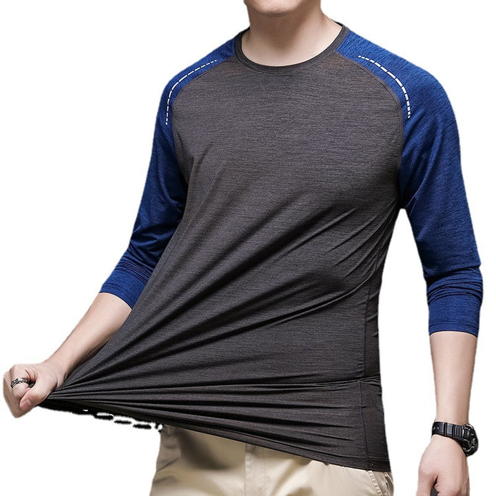 Herren Sportliches Langarm-T-Shirt mit ergonomischem Schnitt Aliams