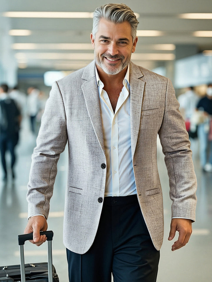 Herren eleganter, strukturierter Blazer mit modernem Schnitt Aliams