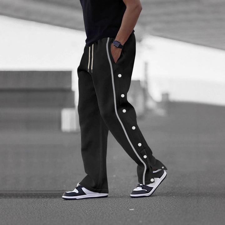 Herren Jogginghose mit praktischen Druckknöpfen und reflektierenden Akzenten Aliams