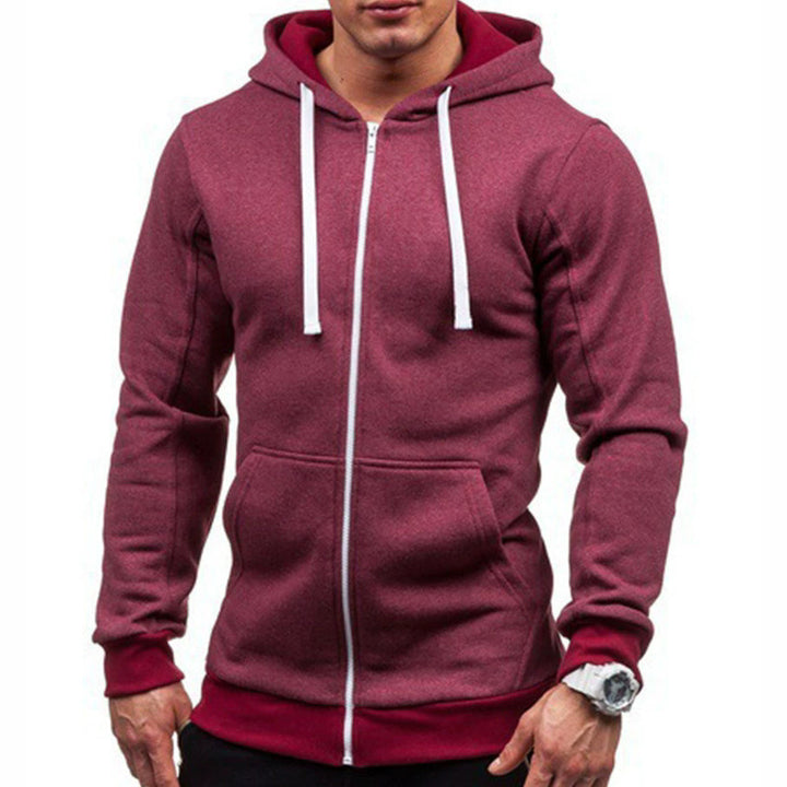 Herren sportlicher Sweatjacke mit durchgehendem Reißverschluss und praktischen Taschen Aliams