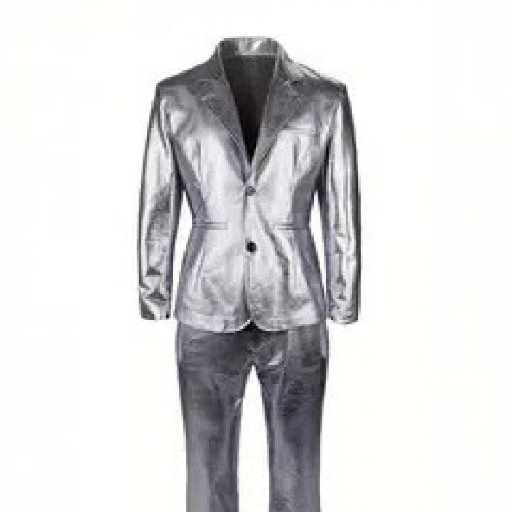 Herren Glamouröser Satin-Anzug Aliams