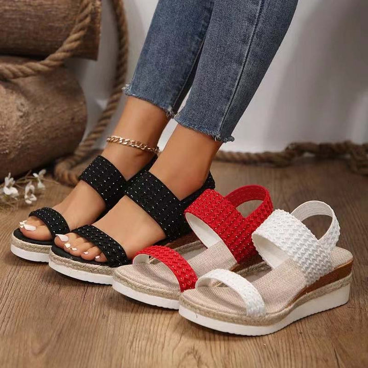 Aliams | Bequeme Sommer Plateau Sandalen mit Keil für Frauen