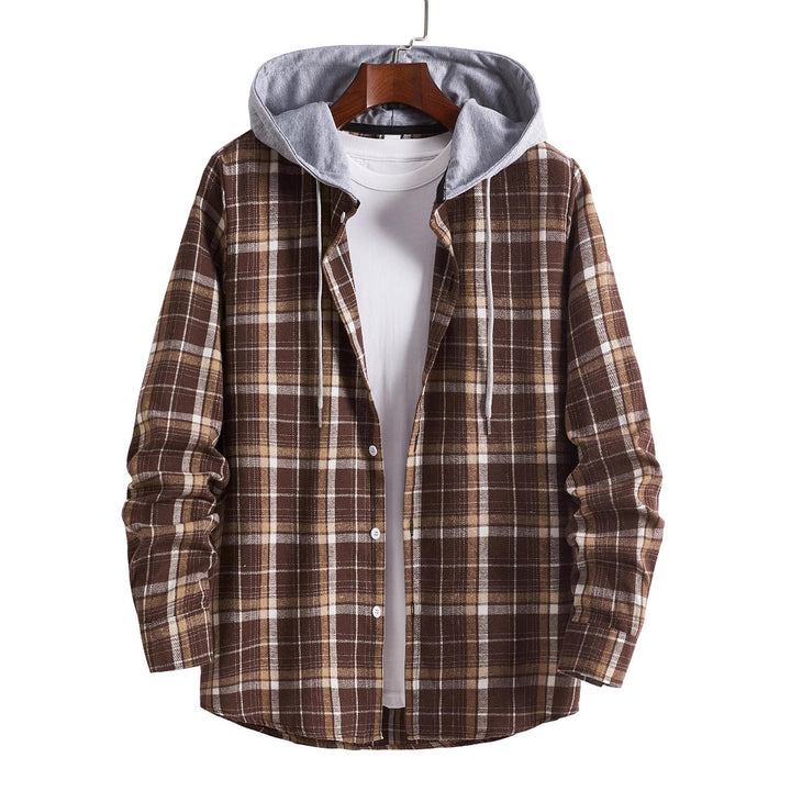 Herren Hemd mit Kapuze im lässigen Karo-Look Aliams