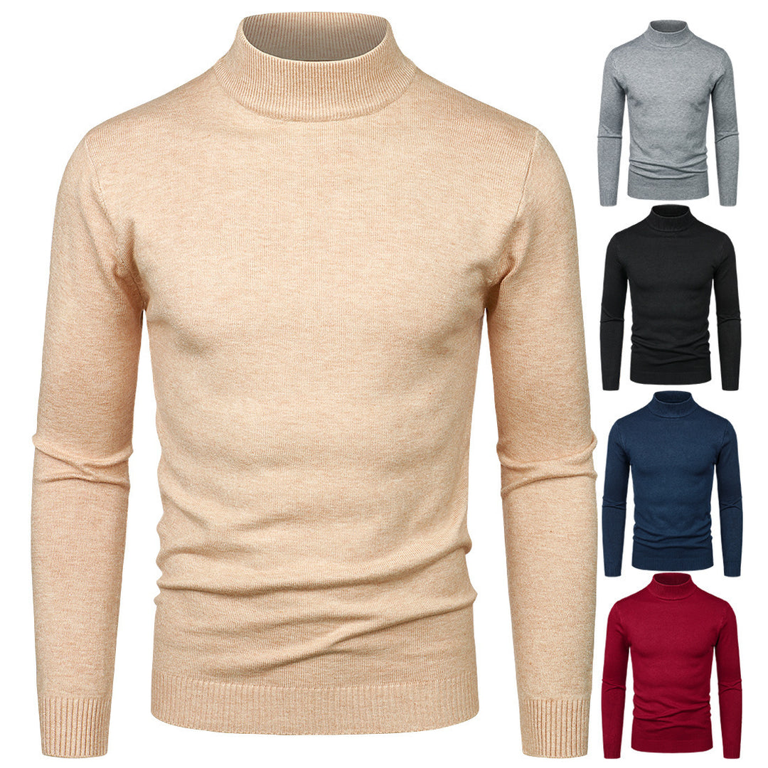 Herren Hochwertiger Rollkragenpullover aus feiner Baumwolle Aliams