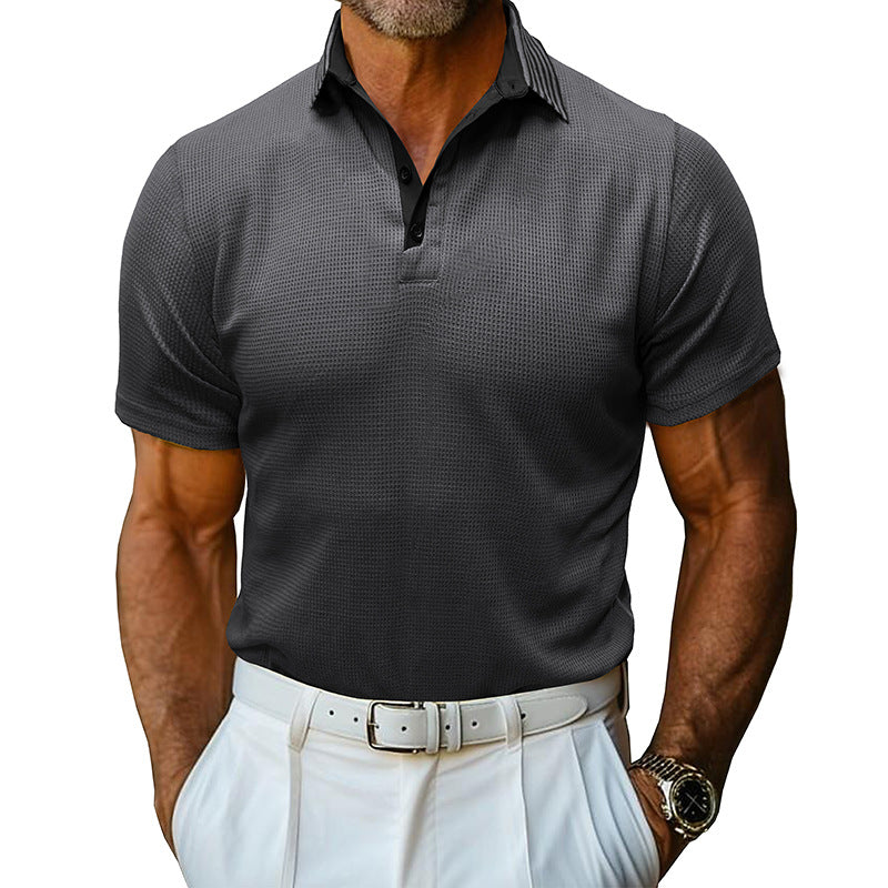 Herren Sportliches Poloshirt mit atmungsaktiven Mesh-Eigenschaften und elegantem Kragen Aliams
