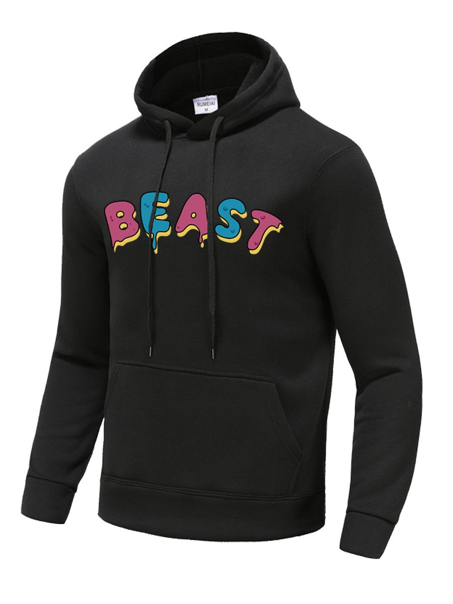 Herren Hoodie mit buntem 3D-Schriftzug Aliams