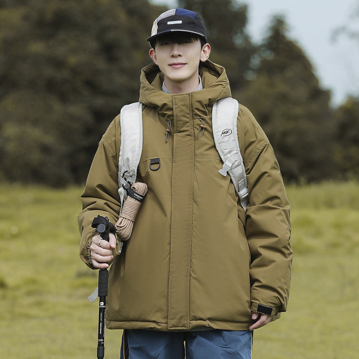 Herren technische Winterjacke mit verstellbarem Kapuzenkragen Aliams