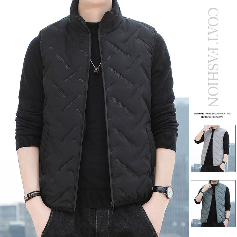 Herren Leichte Steppweste mit hohem Kragen und modernen Akzenten Aliams