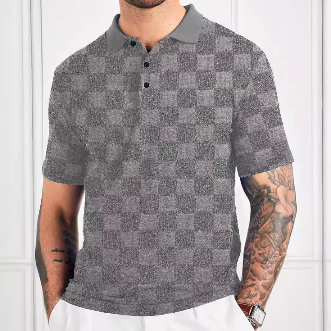 Herren Poloshirt mit strukturiertem Design und modischen Knöpfen Aliams